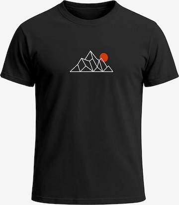 Neverless Shirt 'Berg Polygon' in Black: front