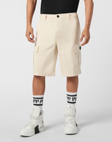 Philipp Plein Regular Cargo Pants in Beige: front
