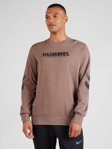 Hummel Sweatshirt 'LEGACY' i brun: framsida