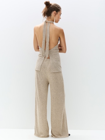 Pull&Bear Wide leg Broek in Beige