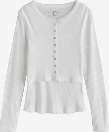 T-shirt Next en blanc : devant