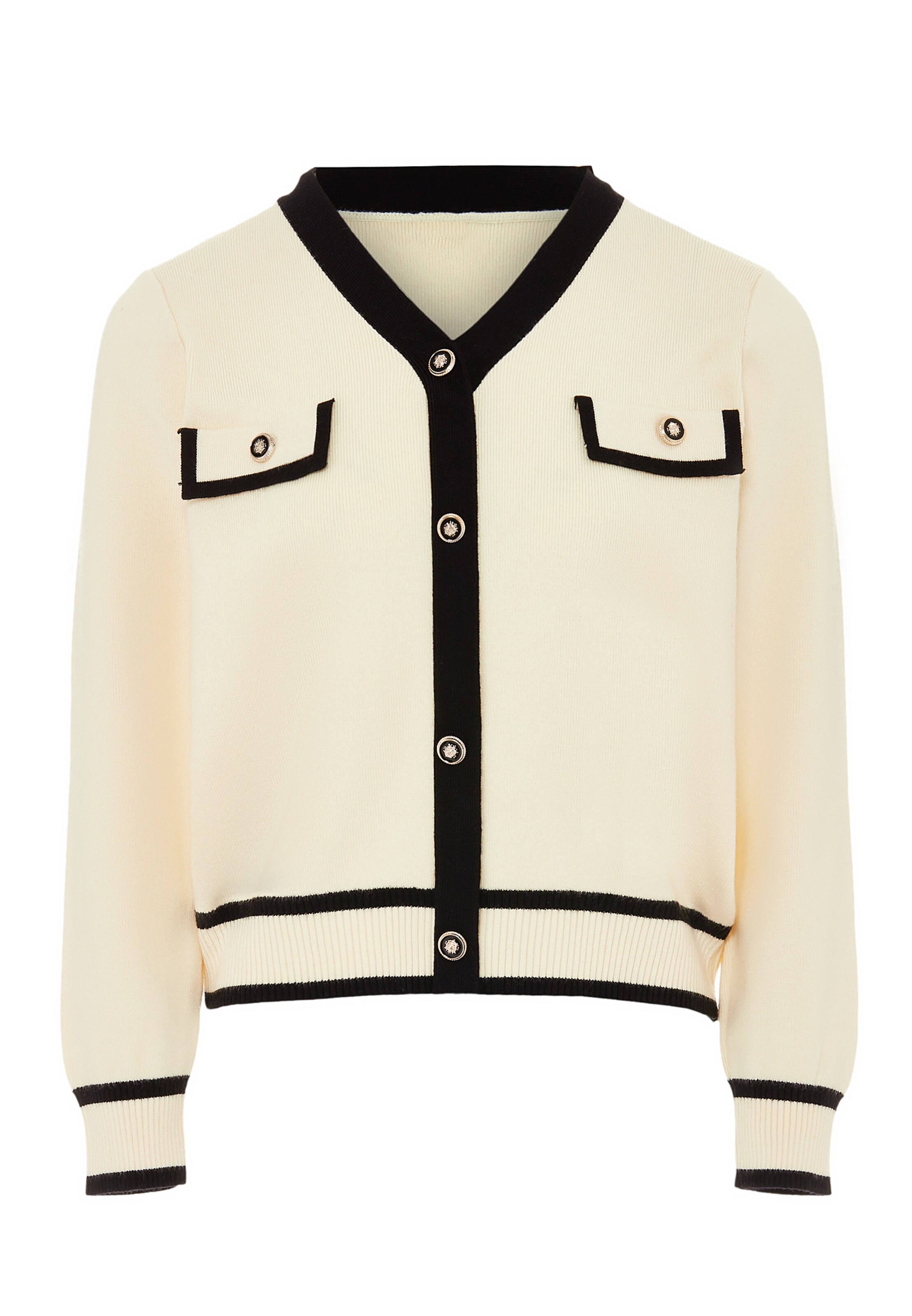 NAEMI Knit cardigan in Beige: front