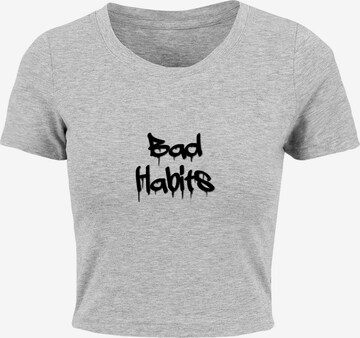 Merchcode Shirt 'Bad Habits' in Grey: front