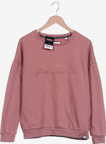 Superdry Sweatshirt & Zip-Up Hoodie in XL in Pink: front