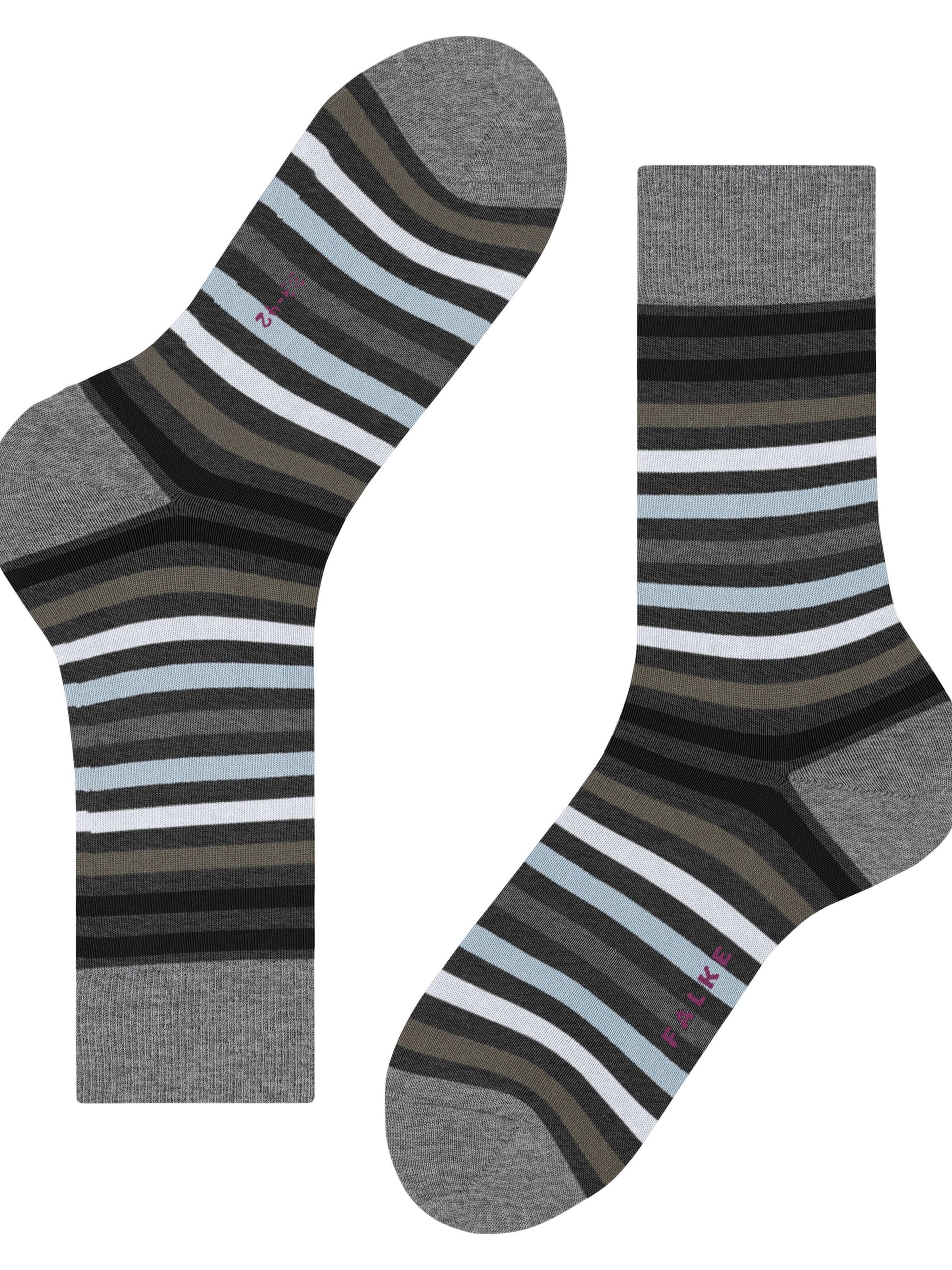 FALKE Socks 'Tinted Stripe' in Black