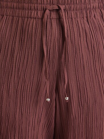 ONLY Carmakoma Zvonové kalhoty Kalhoty 'CARMUNICH MW WIDE CRINKLE PANT PNT' – hnědá