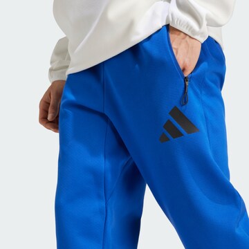 ADIDAS SPORTSWEAR Tapered Workout Pants 'Z.N.E.' in Blue