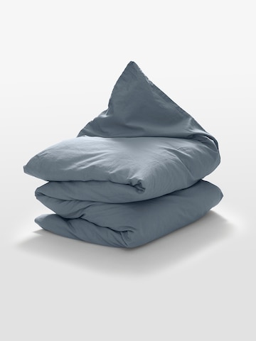 Erlich Textil Bettdeckenbezug aus Bio-Baumwolle & Leinen in Blau: front