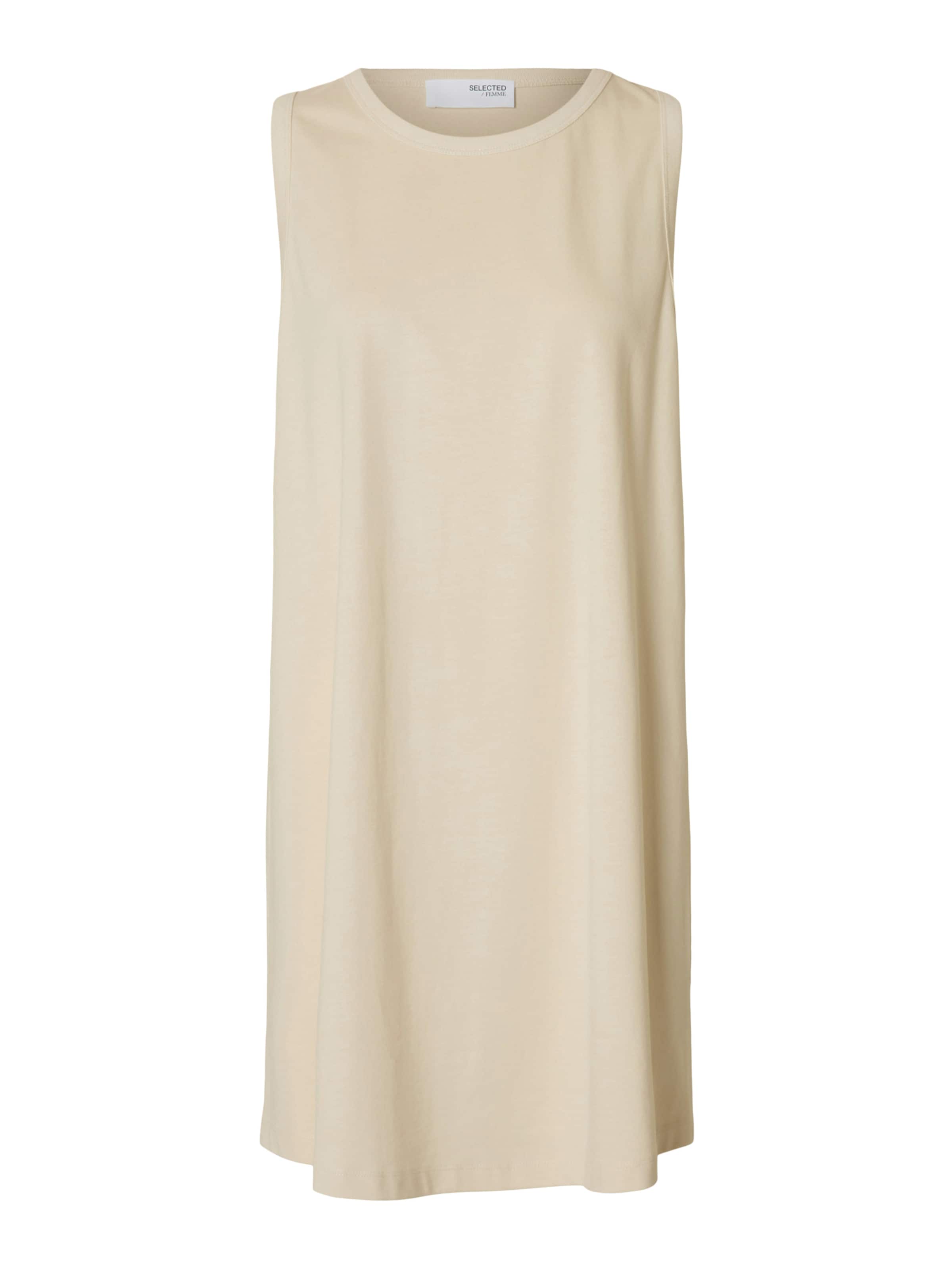 Robe 'SLFEssential' SELECTED en beige : devant
