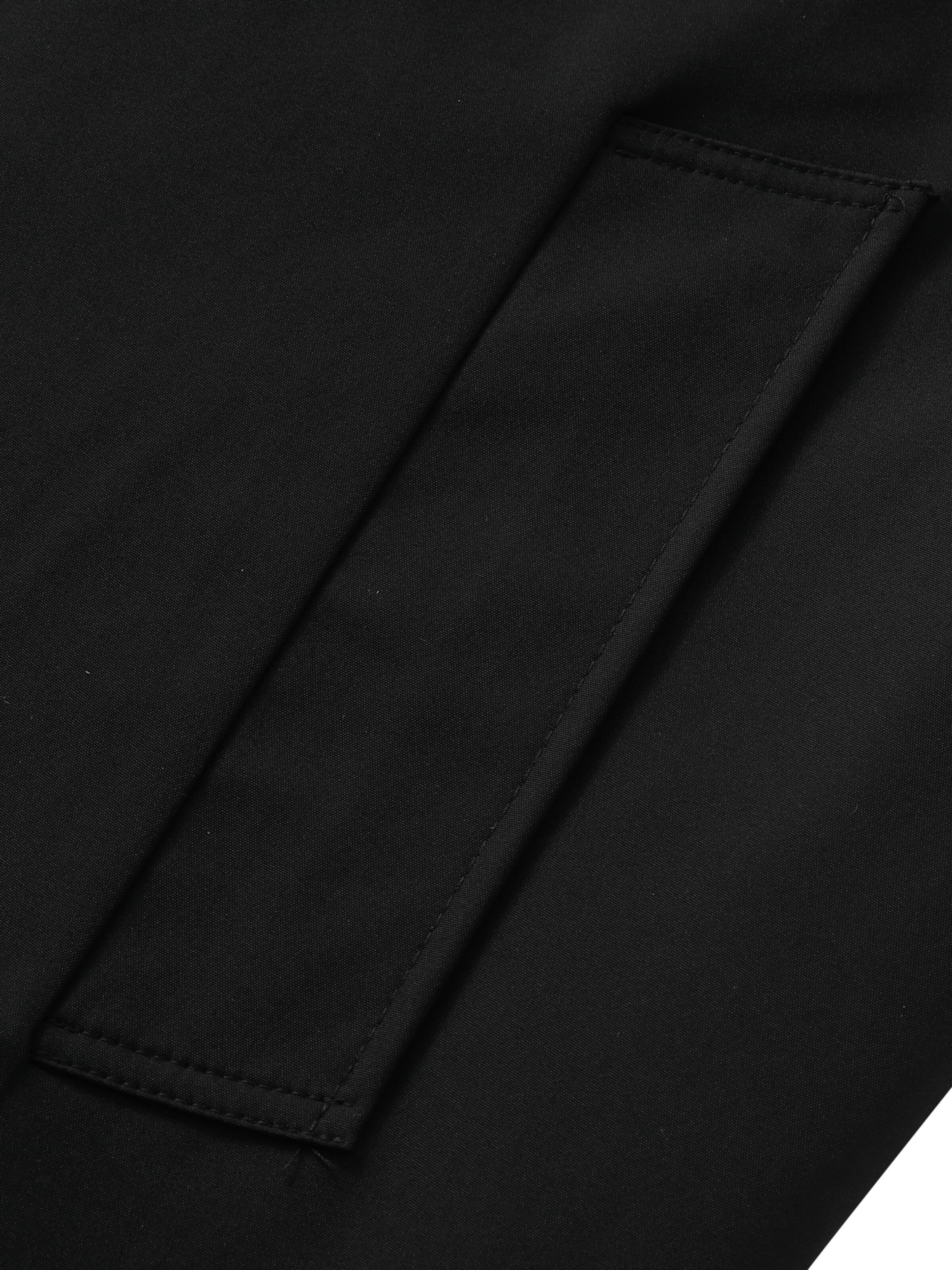 ALLTHEMEN Between-Seasons Coat 'Hauch' in Black