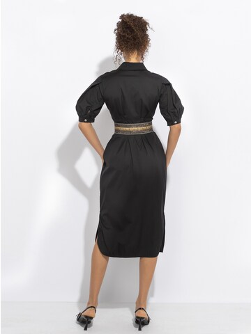 JIORO Blusenkleid 'ESSENTIALS' in Schwarz