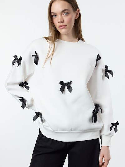 Trendyol Sweatshirt in Light beige / Black, Item view