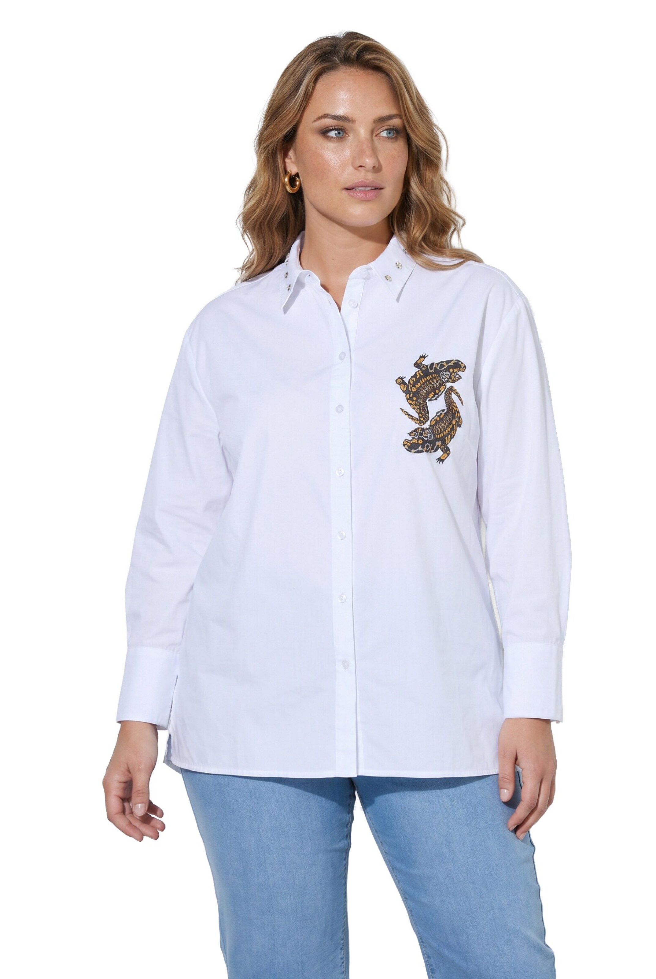 MIAMODA Blouse in White: front