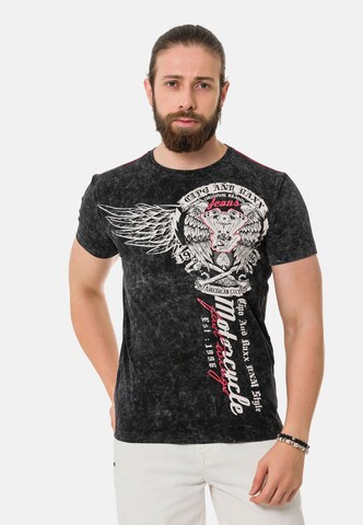 CIPO & BAXX T-Shirt in Grau: Vorderseite