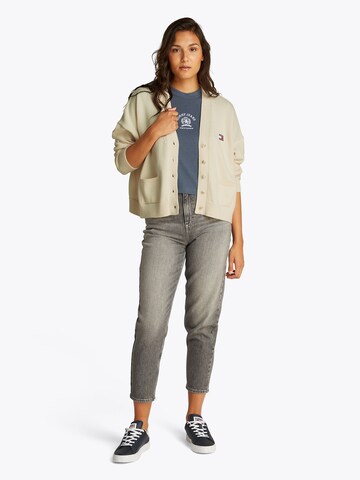 Tommy Jeans Pletena jopa | bela barva