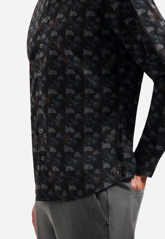 No Excess Regular fit Button Up Shirt in Blue