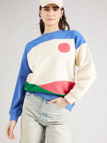 Thinking MU Sweatshirt 'Abstract' in Beige