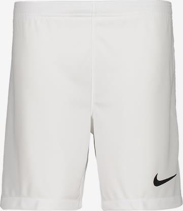 NIKE Regular Workout Pants 'League III' in White: front