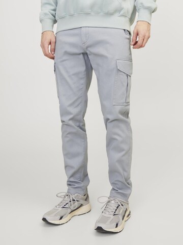 JACK & JONES Regular Cargobroek in Grijs: voorkant