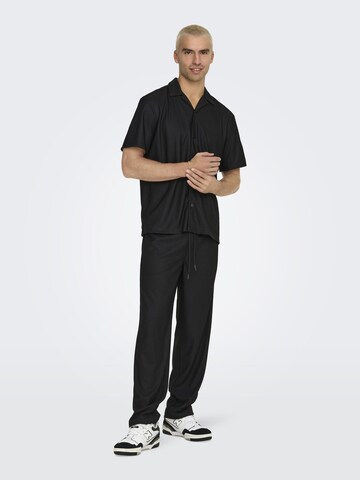 Regular Pantalon à plis 'ONSSinus' Only & Sons en noir