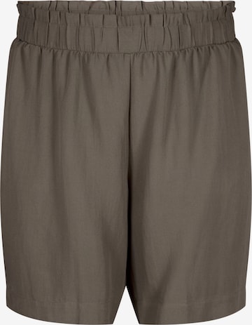 Pantalon 'Vmacy' Zizzi en marron : devant