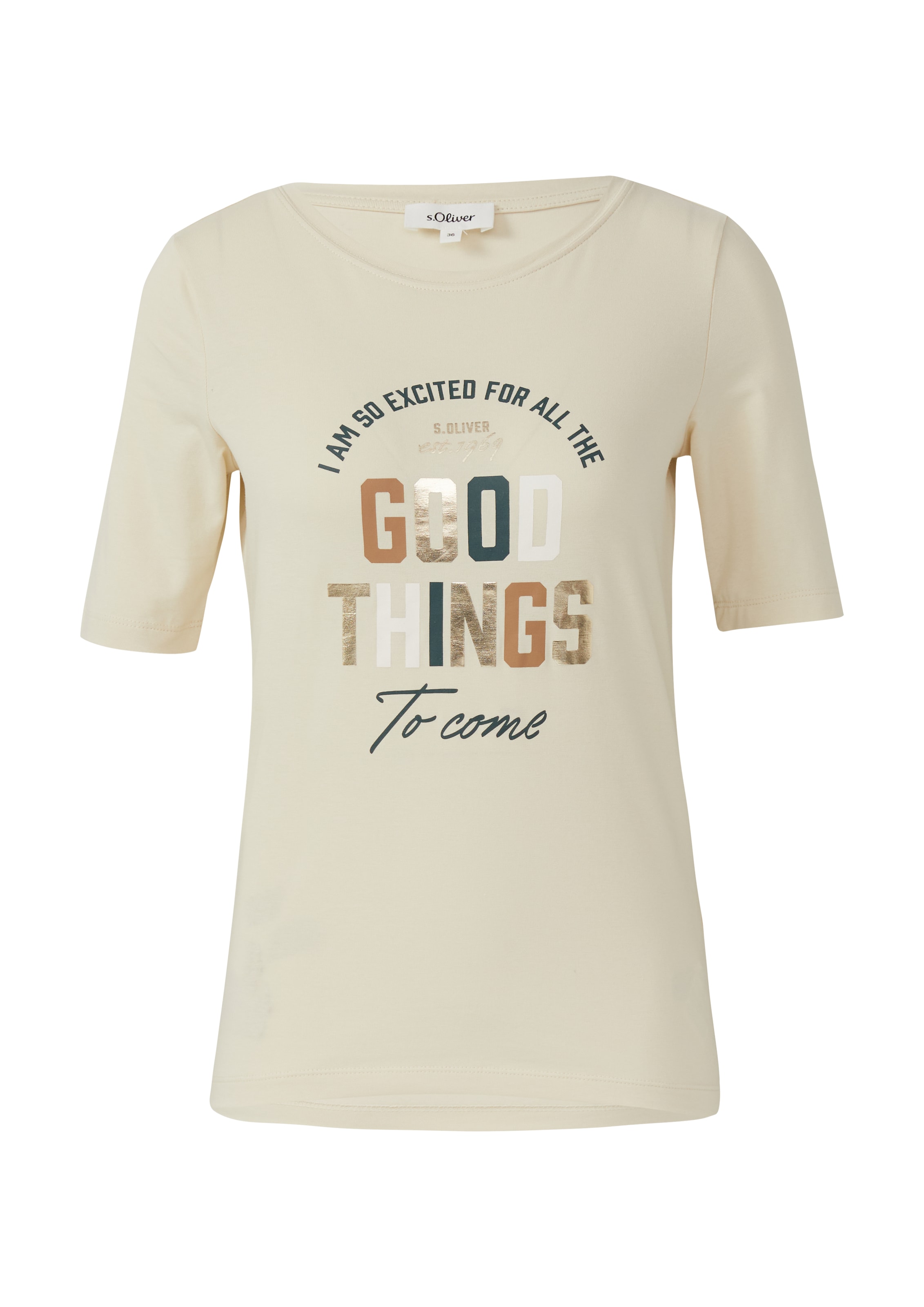 s.Oliver Shirt in Beige: front