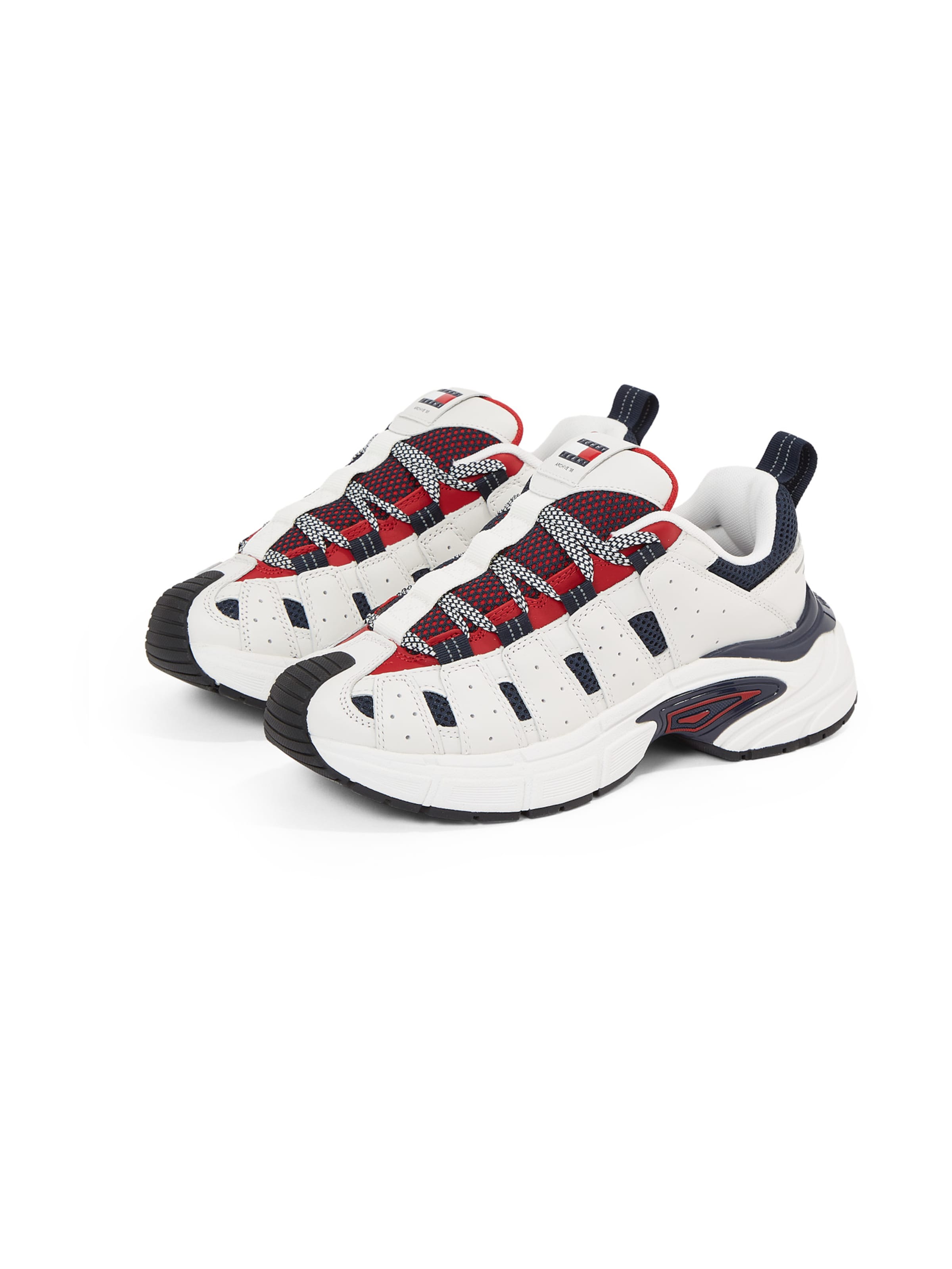 Tommy Jeans Ниски маратонки 'ARCHIVE 95' в бяло: отпред