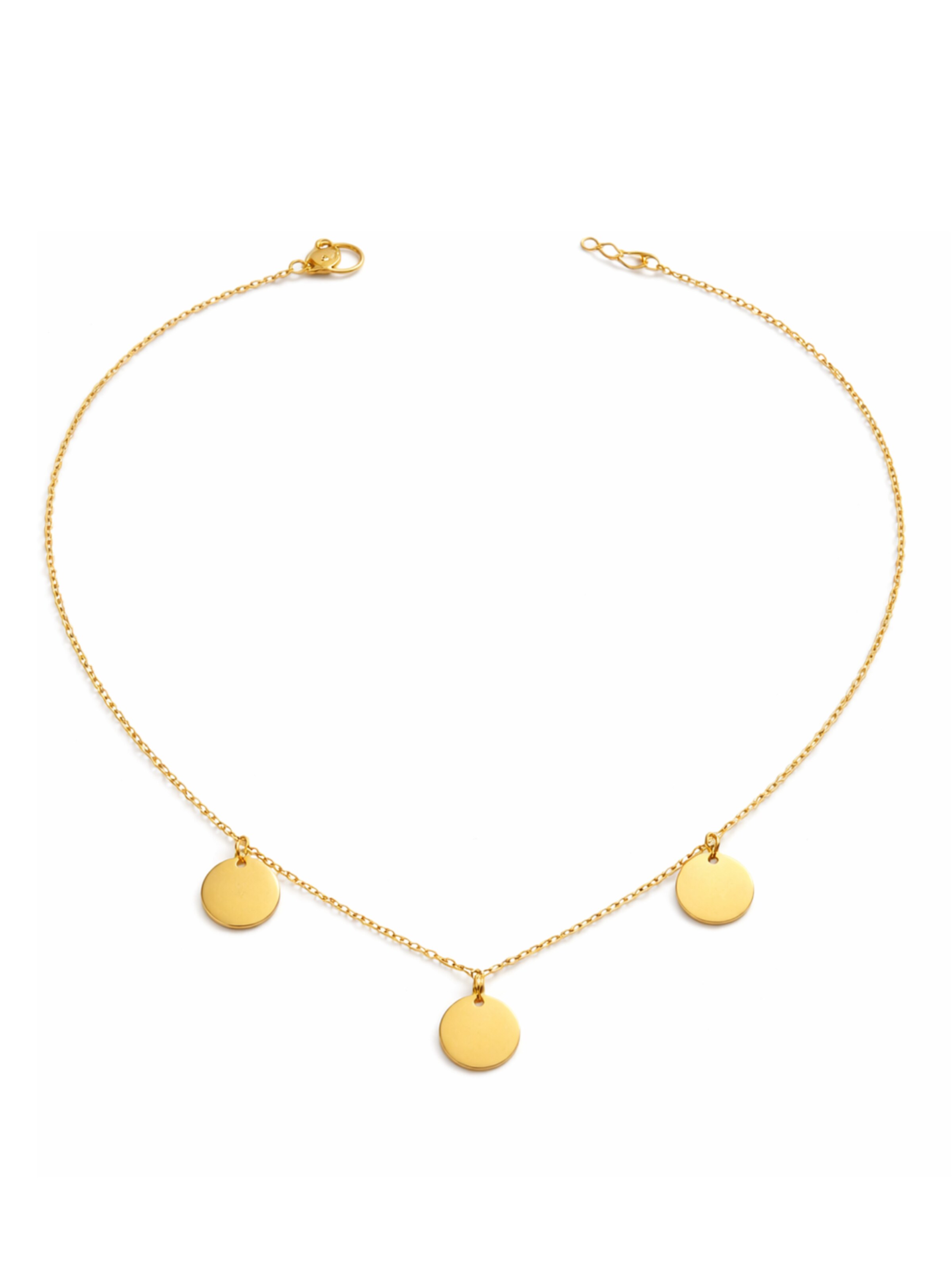 Pure Schmuck Kette 'Trio Coin Halskette'‌‌‌‌ in gold, Produktansicht