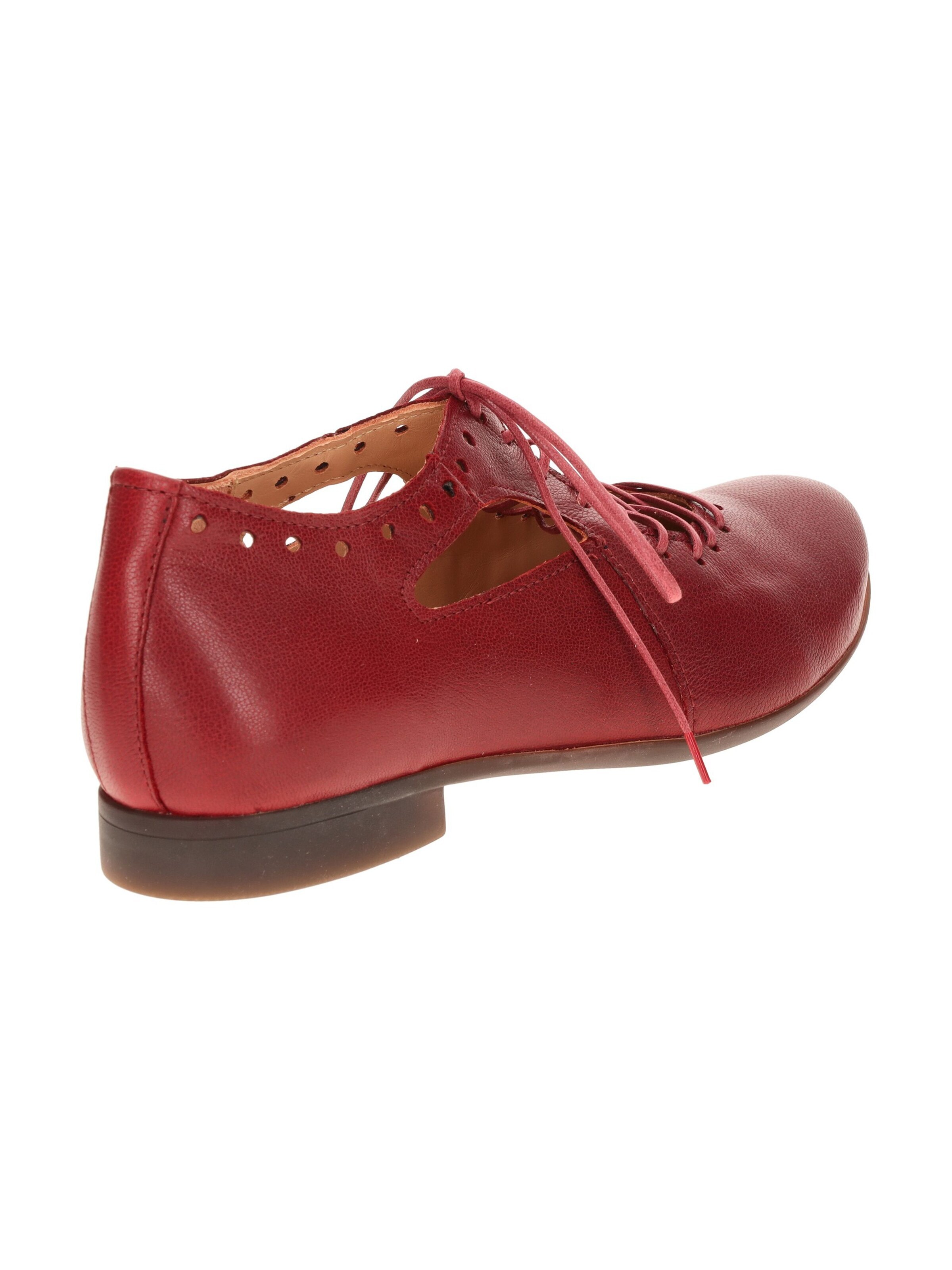 THINK! Lace-Up Shoes 'Think Guad Damen Schnür Schuhe rot rosso gelocht 565' in Red