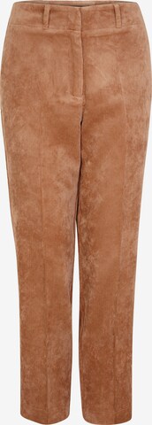 COMMA Regular Pantalon in Bruin: voorkant
