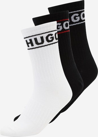 HUGO Red - Calcetines en negro: frente