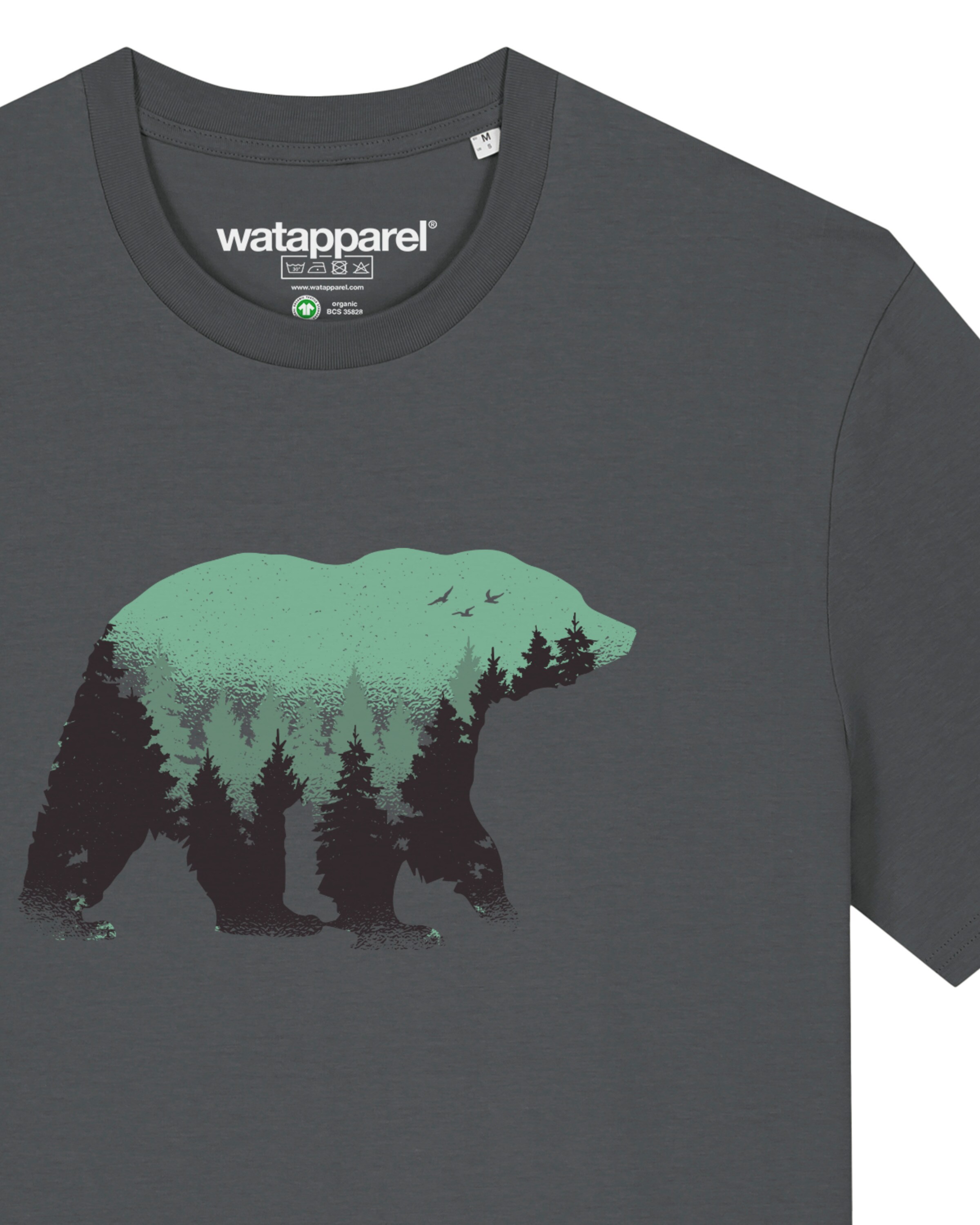 Maglietta 'Waldbär' di Watapparel in grigio