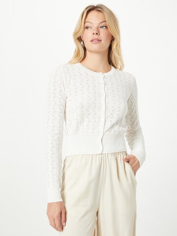 Pepe Jeans Knit Cardigan in White: front