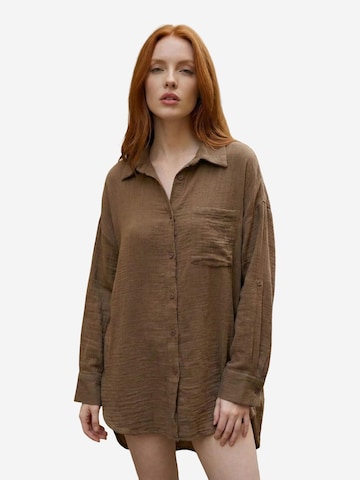 My fashion - Camisa em castanho: frente