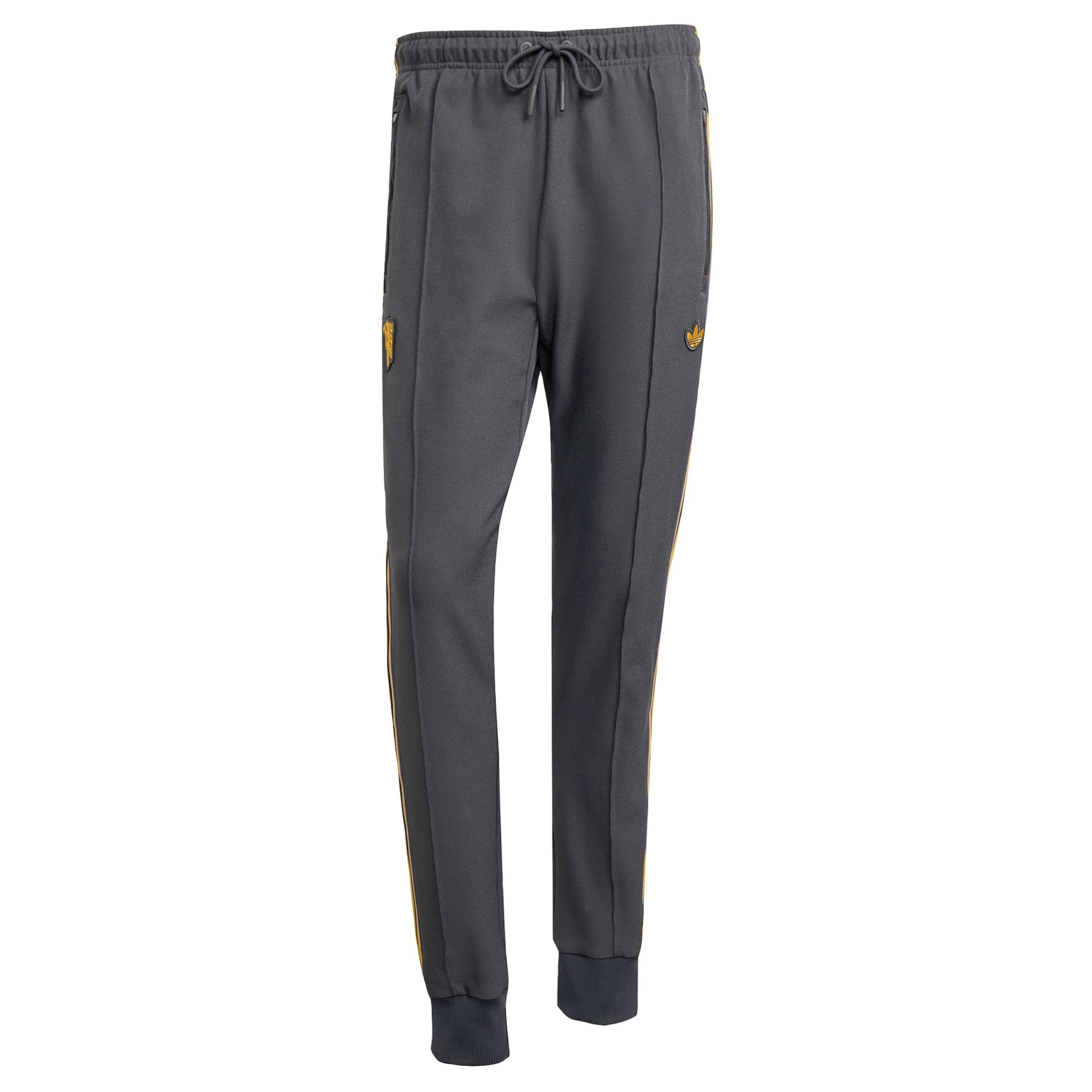 Tapered Pantaloni sport 'Manchester United Terrace Icons' de la ADIDAS ORIGINALS pe negru: față