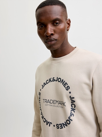 Sweat-shirt 'JJBENSON' JACK & JONES en beige