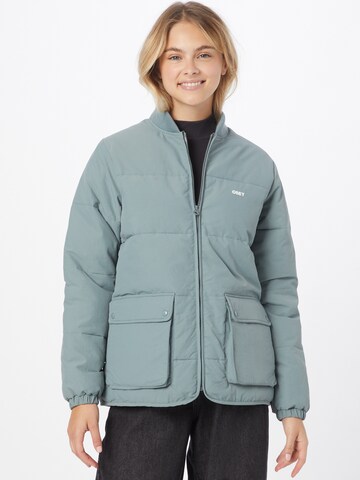 Obey Winter Jacket in Green: front