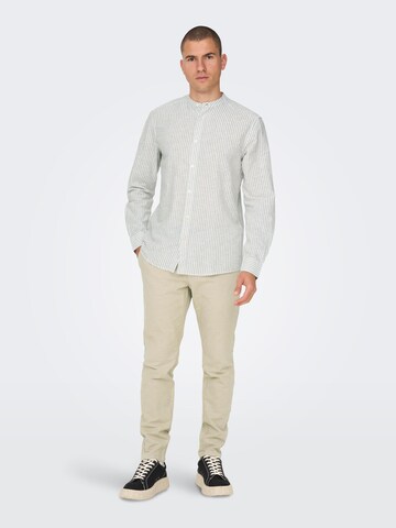 Only & Sons Slim Fit Hemd 'Caiden' in Grün