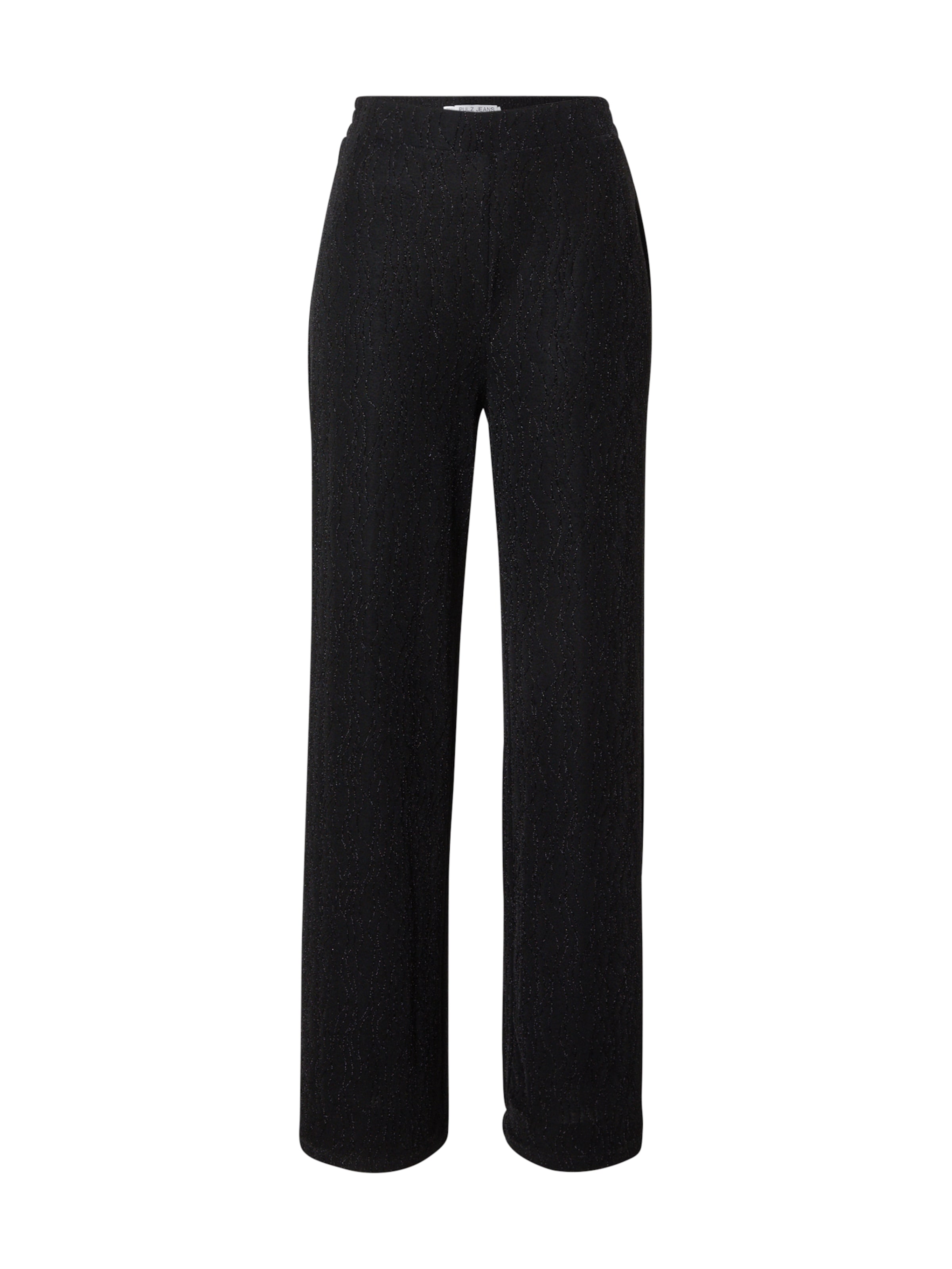 PULZ Jeans Loose fit Trousers 'PZ HAZEL' in Black: front