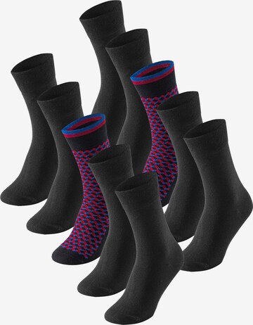 Chaussettes ' Cotton Fit ' SCHIESSER en noir : devant