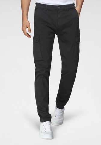 REPLAY Slimfit Cargohose in Schwarz: Vorderseite