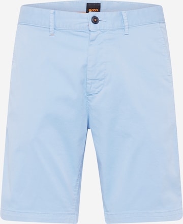 BOSS Orange Slim fit Chino Pants in Blue: front