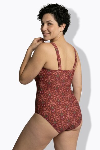 Ulla Popken T-Shirt Badeanzug in Grün