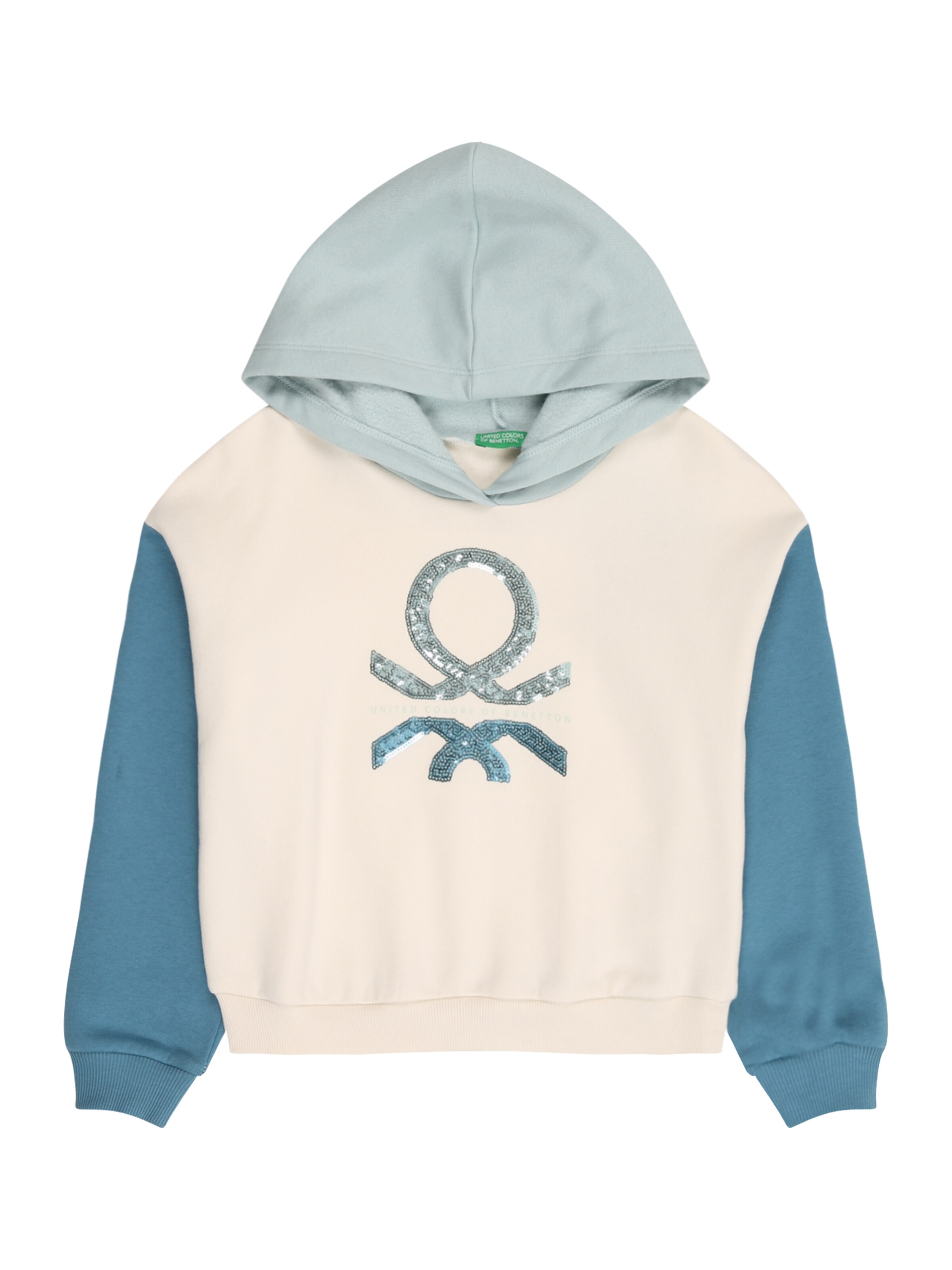 UNITED COLORS OF BENETTON Свитшот в Белый: спереди