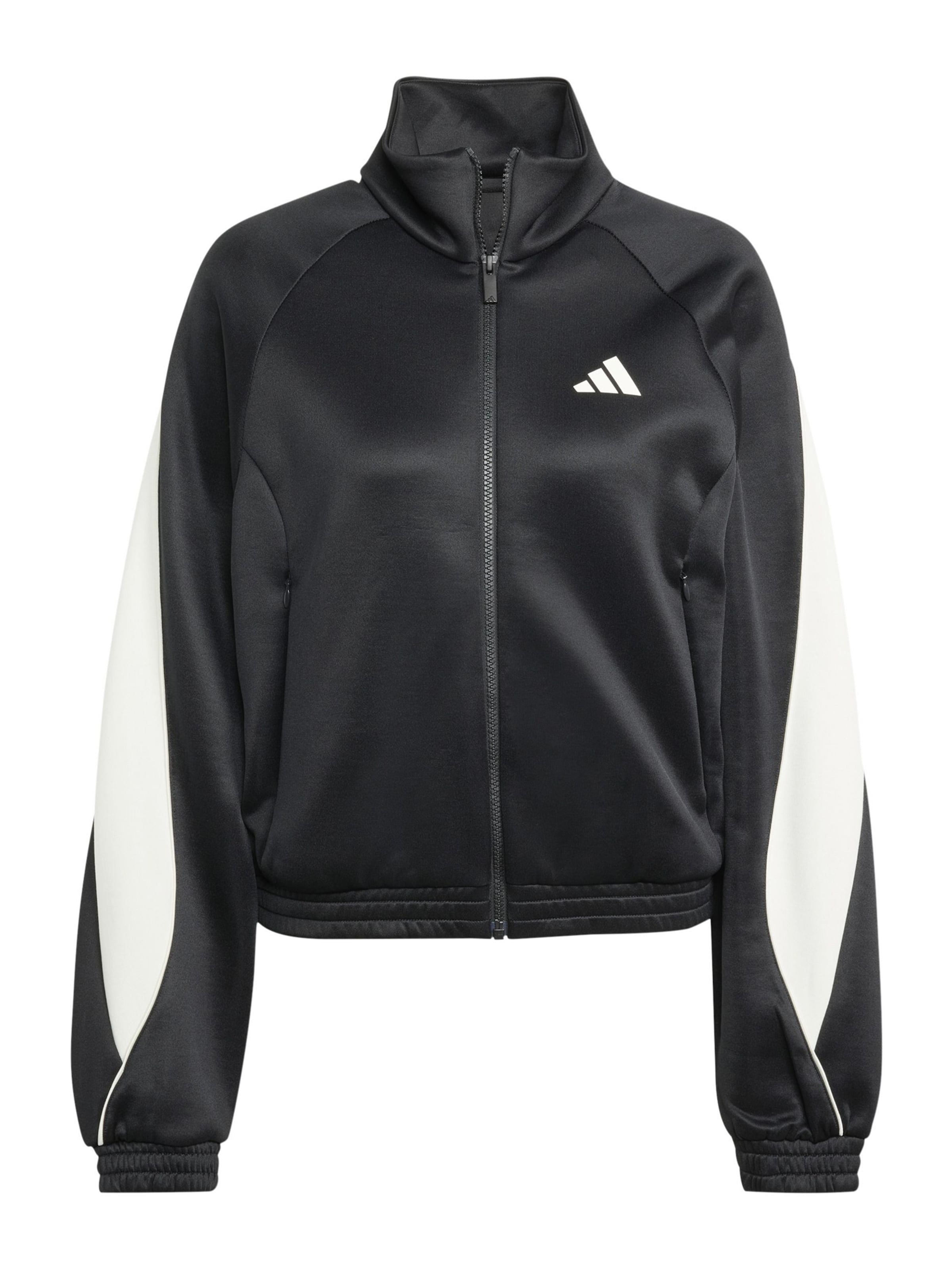 ADIDAS SPORTSWEAR Μπουφάν άσκησης 'Stadium' σε μαύρο: μπροστά