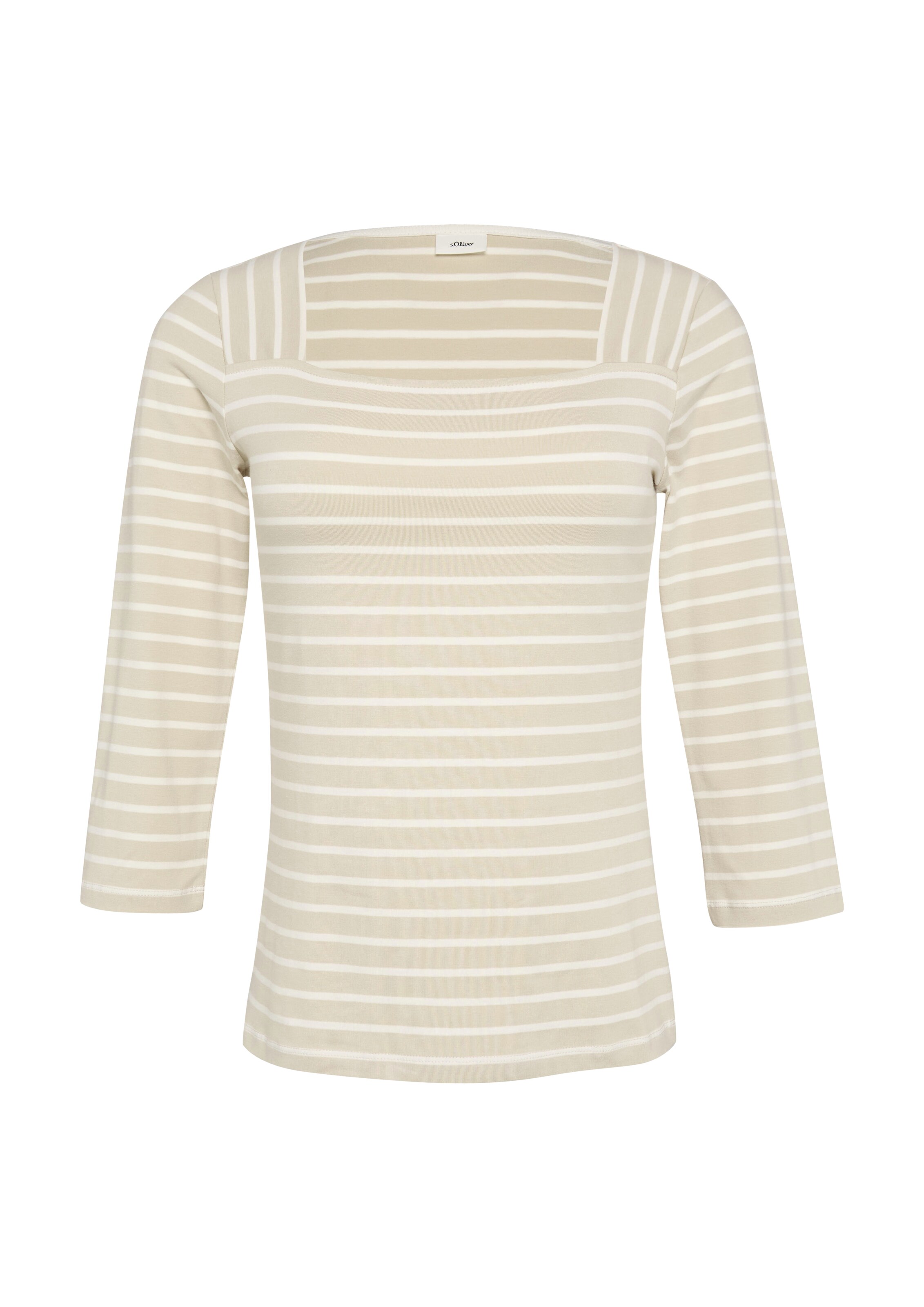T-shirt s.Oliver BLACK LABEL en beige : devant