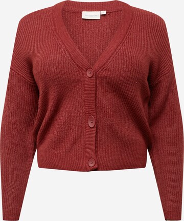 Cardigan 'Esly' ONLY Carmakoma en rouge : devant