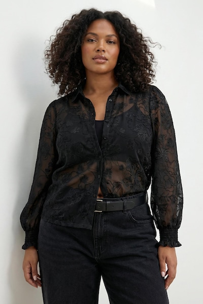 Trendyol Curve Bluse in M in schwarz, Produktansicht