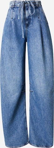 BOSS Baggy Джинсы с плиссировкой в Синий: спереди