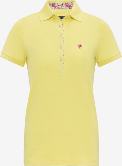 Marškinėliai 'DEVANA' iš DENIM CULTURE, spalva – geltona / burgundiško vyno spalva, Prekių apžvalga